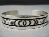 Expert Vintage Native American Navajo Sterling Silver Work Native American Navajo Bracelet Cuff-Nativo Arts