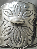 One Of The Best Early Vintage Native American Navajo Coin Silver Repoussed Bracelet Cuff-Nativo Arts