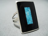 Sensational Zuni Turquoise Sterling Silver Ring Native American-Nativo Arts