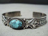 Important Albert Jake Vintage Native American Navajo Turquoise Sterling Silver Bracelet-Nativo Arts