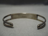 Intricate!! Vintage Native American Zuni Navajo Neelde Turquoise Sterling Silver Bracelet-Nativo Arts