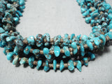 One Of The Best Vintage Native American Navajo Bisbee Turquoise Heishi Necklace Old-Nativo Arts