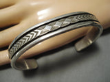 Important Vintage Native American Navajo Bruce Morgan Hand Wrought Sterling Silver Bracelet-Nativo Arts