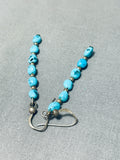 Marvelous Vintage Native American Navajo Turquoise Sterling Silver Earrings-Nativo Arts