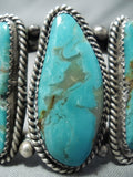 Gorgeous Nez Vintage Native American Navajo Royston Turquoise Sterling Silver Bracelet-Nativo Arts