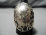 Important Vintage Native American Navajo Domed Sterling Silver Orville Tsinnie Ring-Nativo Arts