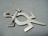 Wonderful Vintage Native American Navajo Sterling Silver Turtle Pin Pendant-Nativo Arts