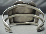 One Of Best Vintage Native American Navajo Squared Royston Turquoise Sterling Silver Bracelet-Nativo Arts