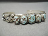 Important Vintage Native American Navajo Dry Creek Turquoise Sterling Silver Bracelet-Nativo Arts