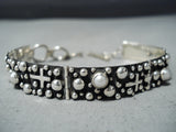 Extraordinary Navajo Sterling Silver Bracelet Native American-Nativo Arts