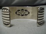 Thick And Heavy!! Vintage Native American Navajo Domed Sugulite Sterling Silver Bracelet Old-Nativo Arts