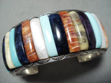 Native American Best Vintage Carlos Eagle Ottawa Turquoise Sterling Silver Bracelet-Nativo Arts