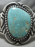 Important Native American Navajo Jeanette Dale Turquoise Sterling Silver Bracelet-Nativo Arts