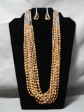 Native American Important Coriz Santo Domingo Sterling Silver Coral Heishi Necklace-Nativo Arts