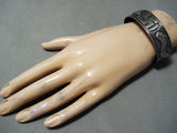 Rare Whirling Logs Vintage Native American Navajo Snake Sterling Silver Bracelet-Nativo Arts