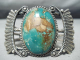 One Of The Best Flank Vintage Native American Navajo Royston Turquoise Sterling Silver Bracelet-Nativo Arts