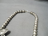 Rare Butterfly Sterling Silver Native American Navajo Squash Blossom Necklace-Nativo Arts