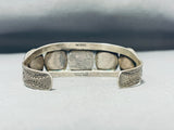 One Of A Kind Vintage Native American Navajo 5 Black Onyx Sterling Silver 1950 'S Bracelet-Nativo Arts