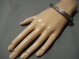 Important Vintage Native American Navajo Calvin Martinez Sterling Silver Native Bracelet-Nativo Arts