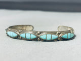 Unique Vintage Native American Zuni Turquoise Sterling Silver Bracelet-Nativo Arts