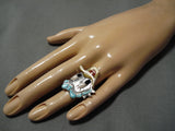 Important Daisy Duck Zuni Native American Turquoise Sterling Silver Disney Ring-Nativo Arts
