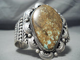 Tso Family Huge Native American Navajo Royston Turquoise Sterling Silver Bracelet-Nativo Arts