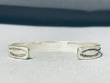 Important Vintage Native American Navajo Turquoise Sterling Silver Bracelet Signed-Nativo Arts
