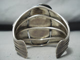 Incredible Vintage Native American Navajo Morenci Turquoise Sterling Silver Bracelet Signed-Nativo Arts
