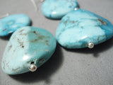 Incredible Vintage Native American Navajo Carico Lake Turquoise Sterling Silver Earrings-Nativo Arts