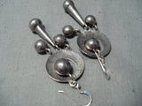 Exceptional Vintage Navajo Sterling Silver Earrings Native American-Nativo Arts