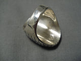 Huge Men's Navajo Native American Turquoise Sterling Silver Ring-Nativo Arts