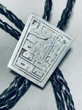 Micro Hand Carvings Vintage Native American Hopi Sterling Silver Bolo Tie-Nativo Arts