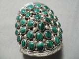 Best Vintage Smithsonian Native American Navajo Sterling Silver Malachite Bracelet-Nativo Arts
