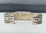 Important Vintage Native American Navajo Derrick Gordan Turquoise Sterling Silver Bracelet-Nativo Arts