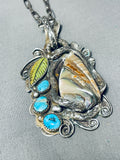 Rare Vintage Francisco Gomez Turquoise Sterling Silver Snake Necklace-Nativo Arts