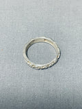 Important Vintage Native American Navajo Ray Tracey Sterling Silver Ring-Nativo Arts