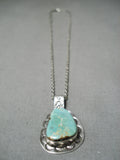 Incredible Vintage Native American Navajo Royston Turquoise Sterling Silver Necklace-Nativo Arts