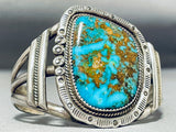 Johnny Johnson Vintage Native American Navajo Rare Turquoise Sterling Silver Bracelet-Nativo Arts