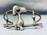 Snoopy Vintage Native American Navajo Turquoise Handmade Sterling Silver Bracelet-Nativo Arts