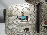 One Of The Best Detailed Vintage Native American Navajo Turquoise Sterling Silver Concho Belt-Nativo Arts