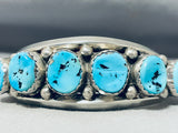 Heavy 76 Gram Vintage Native American Navajo Sleeping Beauty Turquoise Sterling Silver Bracelet-Nativo Arts
