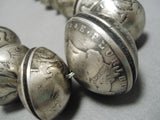 Heaviest 438 Grams Navajo Coin Sterling Silver Native American Necklace-Nativo Arts