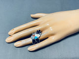 Free Bird Vintage Native American Zuni Turquoise Sterling Silver Hummingbird Ring-Nativo Arts