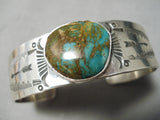 Important Jeanette Dale Native American Navajo Royston Turquoise Sterling Silver Bracelet-Nativo Arts