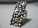 Marvelous Navajo Sterling Silver Crosses Ring Native American-Nativo Arts