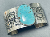 Fascinating San Felipe Royston Turquoise Sterling Silver Bracelet Signed-Nativo Arts