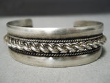 Skilled Vintage Navajo Sterling Silver Bracelet Old Native American-Nativo Arts