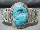 Fascinating Navajo Native American Turquoise Sterling Silver Bracelet-Nativo Arts