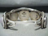 Amazing Vintage Native American Navajo Pruple Stone Sterling Silver Bracelet-Nativo Arts