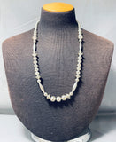 Hand Tooled Vintage Native American Navajo Hammered Sterling Silver Necklace-Nativo Arts